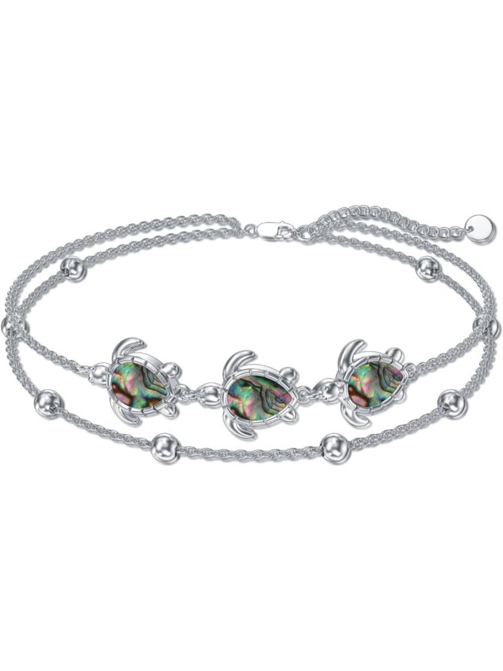 925 Sterling Silver Layered Ankle Bracelets for Women - Stylish Jewelry Gift